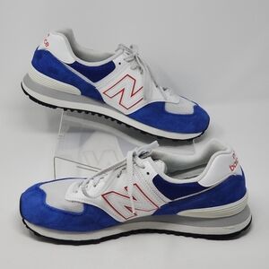 Men's New Balance 574 Red, White, and Blue Casual Retro Athletic Shoe